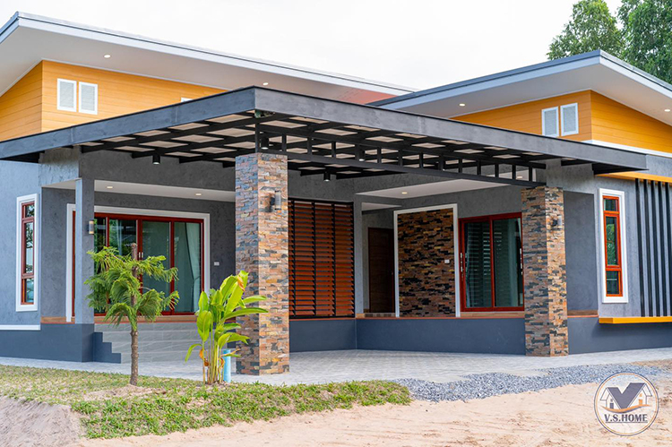 บ้านพักอาศัยชั้นเดียวสไตล์โมเดิร์นลอฟท์